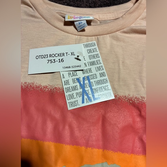 LuLaRoe Beige 'Time to Explore' Graphic Tee - Picture 3 of 3